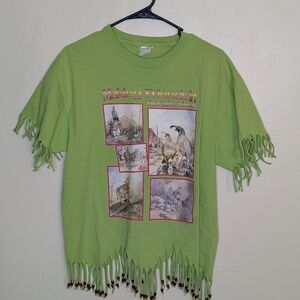 Vintage Quartzsite Arizona Beaded Fringe T-Shirt  Size(M/L) DIY Festival Boho